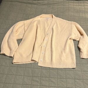 James Street Co OVERSIZED COTTON
CARDIGAN - butter yellow